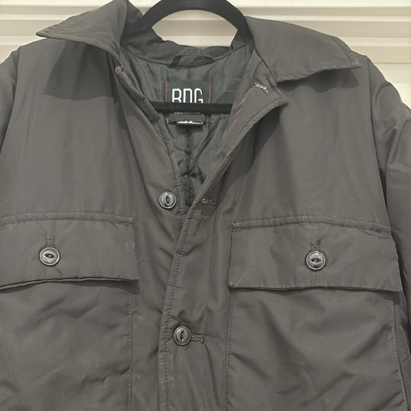 [BDG by Urban Outfitters] Black Utility Puffer Military Bomber Jacket Men’s Sz S - Picture 4 of 13